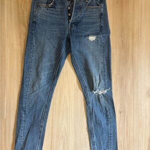 Levi's Classic 501 Blue Denim Jeans Button Up